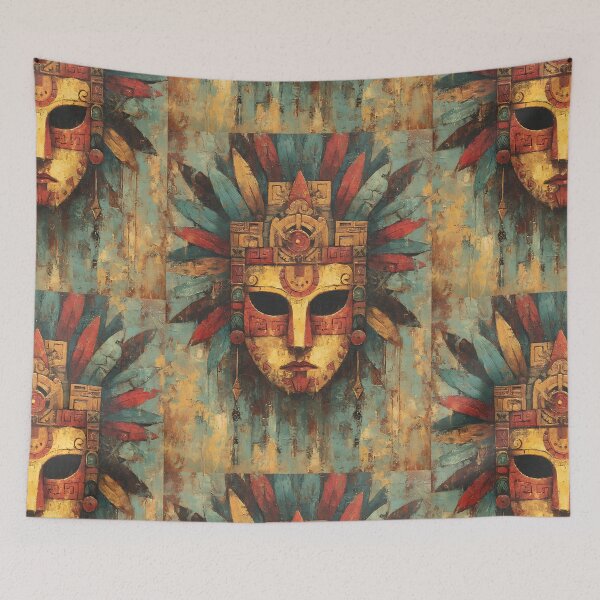Item preview, Ancient Aztec Mask Warrior designed and sold by bapupa.