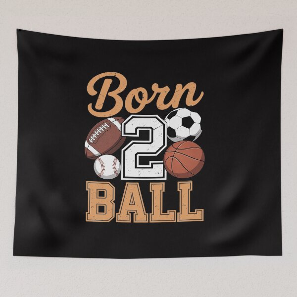 Item preview, Born 2 Ball 2nd Birthday Sports 2 Year Old Boy Second Bday designed and sold by CareTopping.