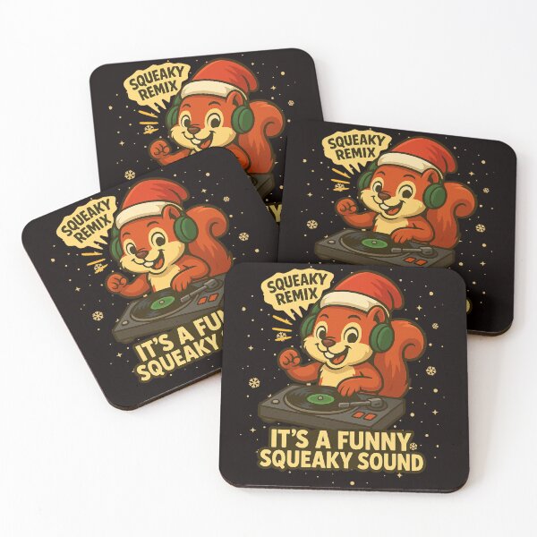 Item preview, DJ Squirrel Christmas Remix – Cute Funny Holiday Cartoon Design designed and sold by FrameFlow.