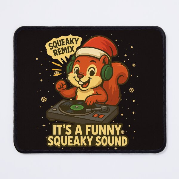 Item preview, DJ Squirrel Christmas Remix – Cute Funny Holiday Cartoon Design designed and sold by FrameFlow.