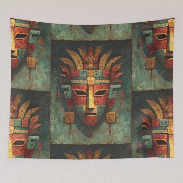 Item preview, Tribal Aztec Mask Culture designed and sold by bapupa.