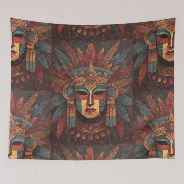 Item preview, Aztec Mask Art designed and sold by bapupa.