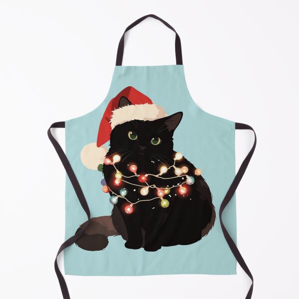 Item preview, Santa Black Cat, Christmas Cat, Cute Black Cat Art designed and sold by xiao xuans.