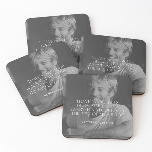 Item preview, Robert Redford: No Regrets Quote designed and sold by ArtByRahim.