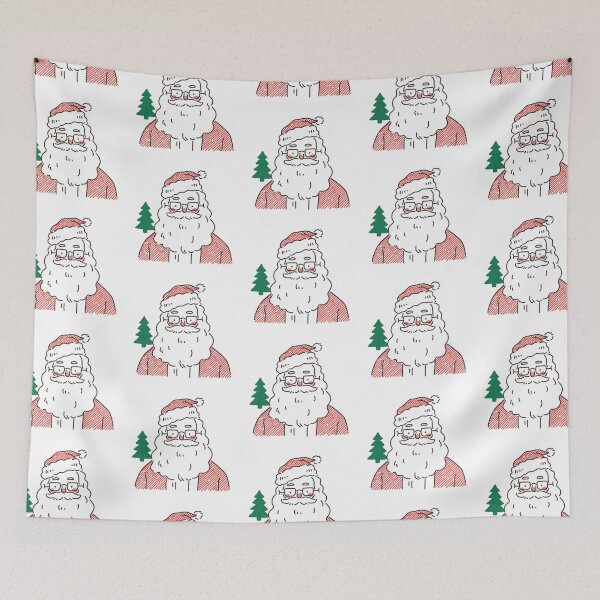 Item preview, Santa head doodle art designed and sold by xiao xuans.
