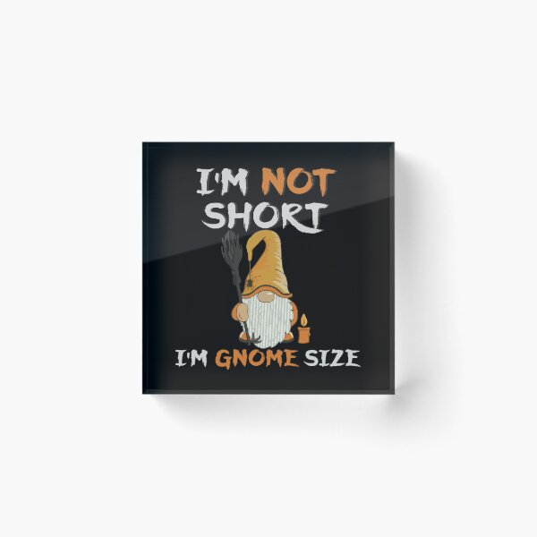 Item preview, Whimsical Gnome with Broom and Candle – “Gnome Size” Quote designed and sold by T-Chou.