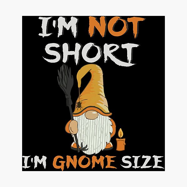 Item preview, Whimsical Gnome with Broom and Candle – “Gnome Size” Quote designed and sold by T-Chou.