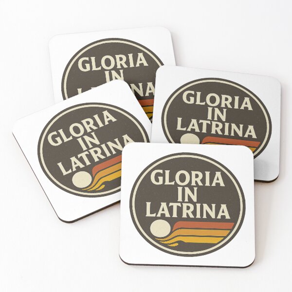 Item preview, Gloria in Latrina – Funny Retro Latin Design Toilet Humor designed and sold by janbo93.