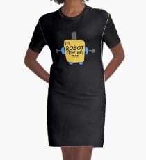 Its Robot Fighting Time Engineering and Robotics Team Shirt Graphic T-Shirt Dress