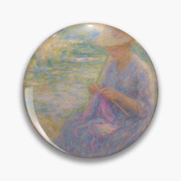 Item preview, Knitting woman in Monet garden  designed and sold by Iail Ioa.
