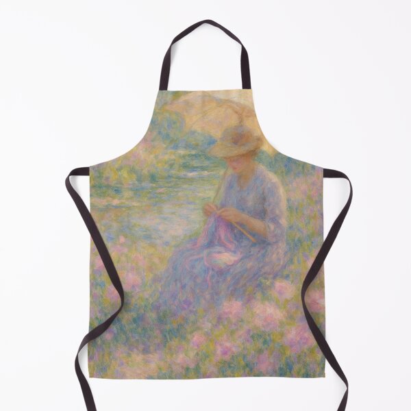Item preview, Knitting woman in Monet garden  designed and sold by Iail Ioa.