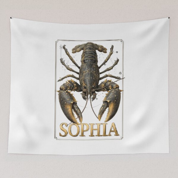 Item preview, Sophia – Cancer Zodiac Sign designed and sold by AlexLineArt.