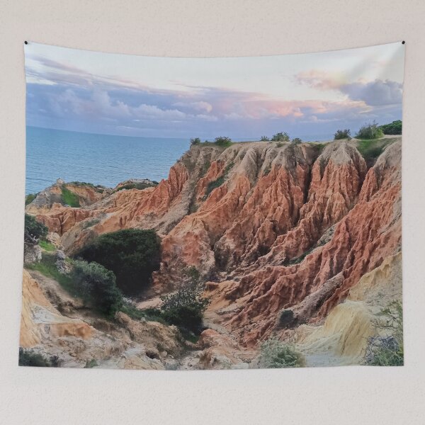 Item preview, Sunset in the red sandstone canyon of the Algarve designed and sold by TheArtofHeart.