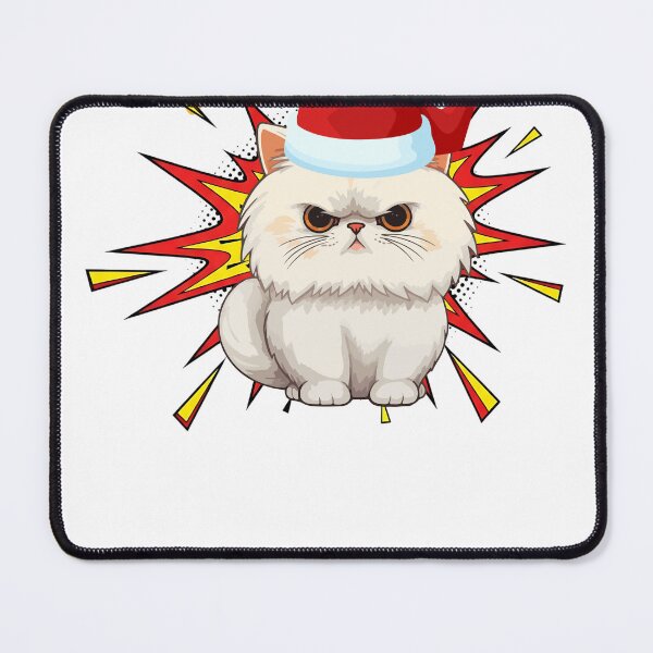 Item preview, Christmas Super Angry Cat – Holiday Hero Mood designed and sold by ArtoraGallery.
