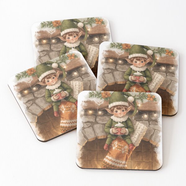 Item preview, Hearthside Elf – Cozy Cottagecore Christmas Warmth designed and sold by Deezyned.