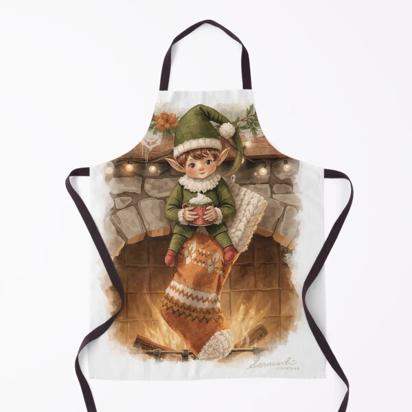 Item preview, Hearthside Elf – Cozy Cottagecore Christmas Warmth designed and sold by Deezyned.