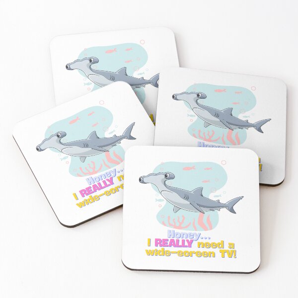 Item preview, Hammerhead Shark Pun - Honey I Need a Wide-Screen TV - Funny Ocean Humor designed and sold by HumTumMe.