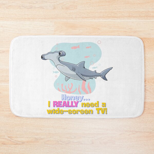 Item preview, Hammerhead Shark Pun - Honey I Need a Wide-Screen TV - Funny Ocean Humor designed and sold by HumTumMe.