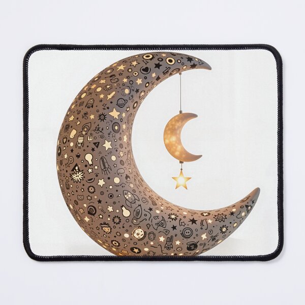 Item preview, Steampunk Moon and Star Design|Mechanical Celestial Art designed and sold by Sim shin.