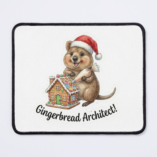 Item preview, Gingerbread Architect Quokka – Cute Christmas Baking Illustration designed and sold by MiszungART.