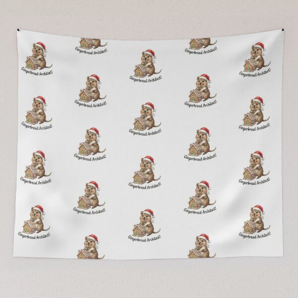 Item preview, Gingerbread Architect Quokka – Cute Christmas Baking Illustration designed and sold by MiszungART.