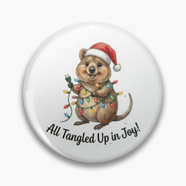 Item preview, Quokka Tangled in Christmas Lights – Festive Holiday Animal Art designed and sold by MiszungART.