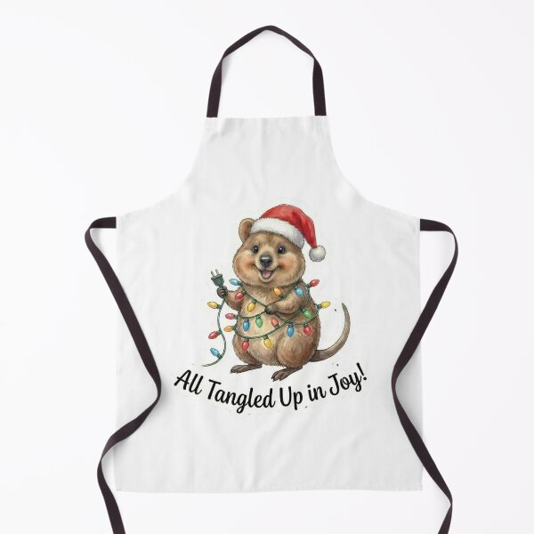 Item preview, Quokka Tangled in Christmas Lights – Festive Holiday Animal Art designed and sold by MiszungART.