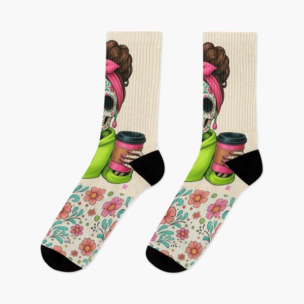 Item preview, Fueled By Coffee Lady Skull designed and sold by JoysByTanja.