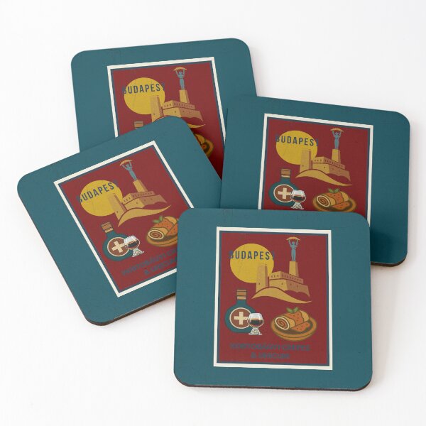 Item preview, Budapest Hortobágyi Crepes & Unicum Poster — Art Deco Citadel Culture Print designed and sold by IdolejaArt.