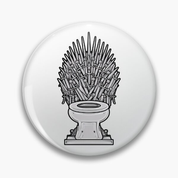 Artikelvorschau, Eiserner Thron als Toilette – Lustige Parodie auf Badezimmerdesign entworfen und verkauft von SleekLineSketches.