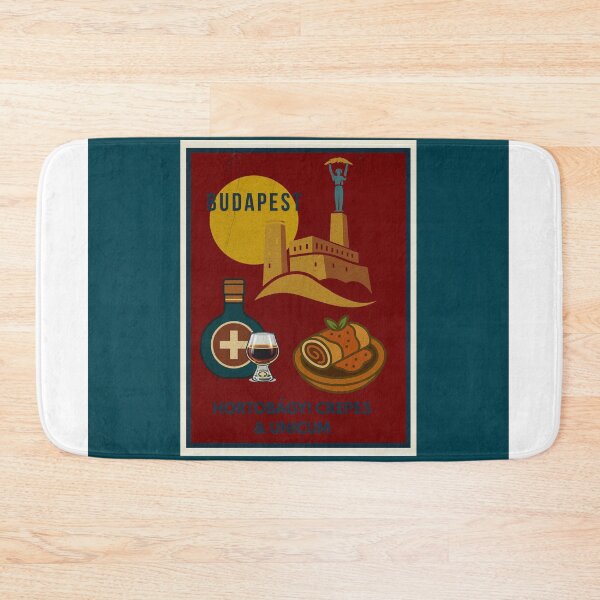 Item preview, Budapest Hortobágyi Crepes & Unicum Poster — Art Deco Citadel Culture Print designed and sold by IdolejaArt.