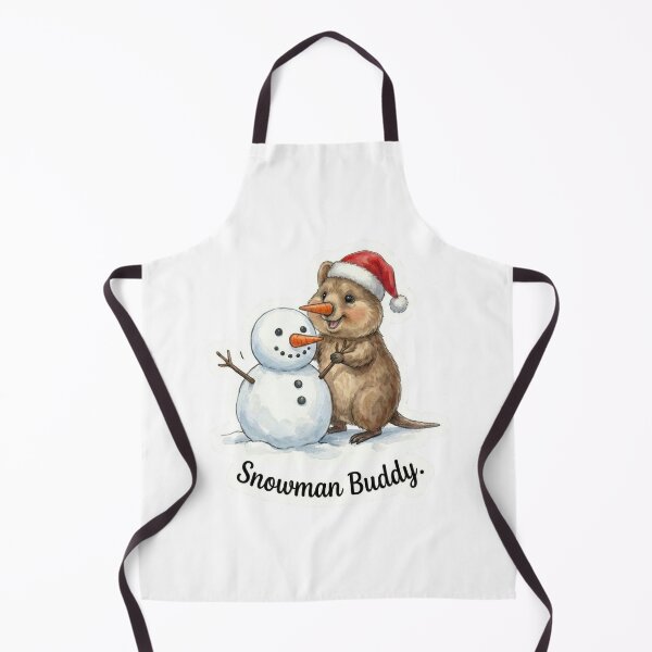 Item preview, Quokka Building a Snowman – Cute Winter Friend Christmas Art designed and sold by MiszungART.