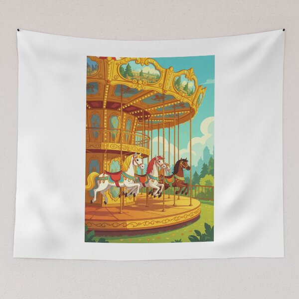 Item preview, Cartoon Carousel designed and sold by ArtQueen777.