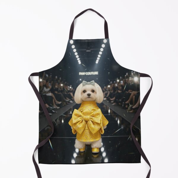 Item preview, Runway Puppy Queen – Luxury Dog Fashion Art, Golden Bow Pet Illustration, Trendy Animal Design designed and sold by Sim shin.