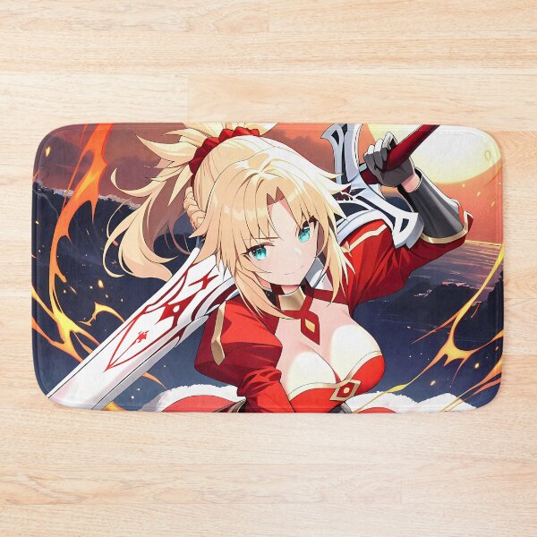 Item preview, Mordred Fiery Red Saber Fate Grand Order Anime Girl Sunset Battle Fantasy Power designed and sold by thedarvills.