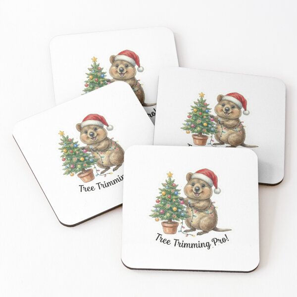Item preview, Tree Decorating Quokka – Christmas Ornament Hanging Illustration designed and sold by MiszungART.