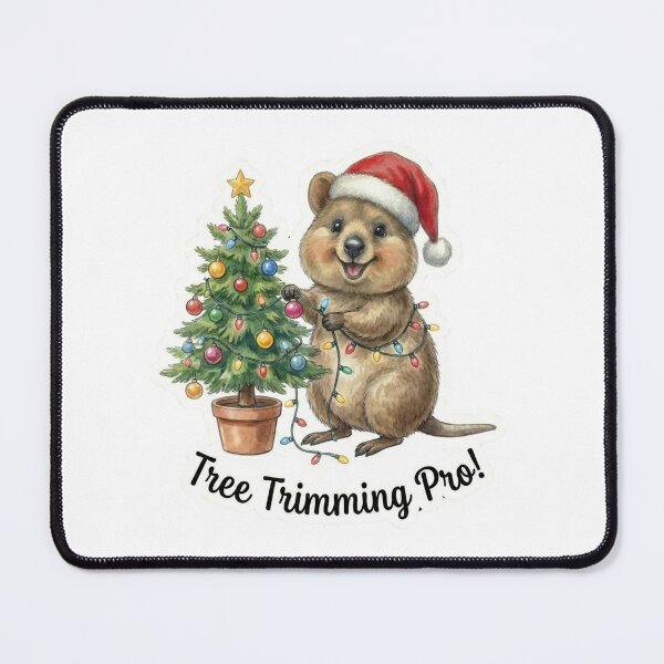 Item preview, Tree Decorating Quokka – Christmas Ornament Hanging Illustration designed and sold by MiszungART.