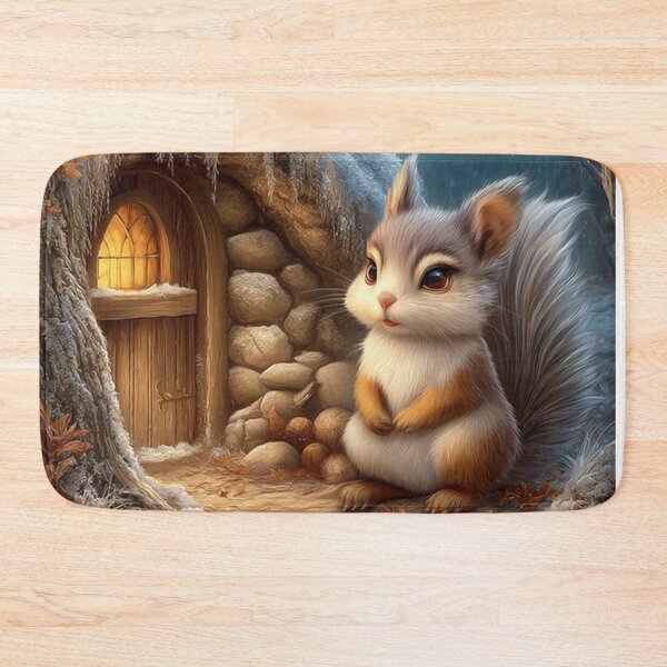 Item preview, Moonlit Winter Squirrel Cottage designed and sold by MyMagicalPlace.