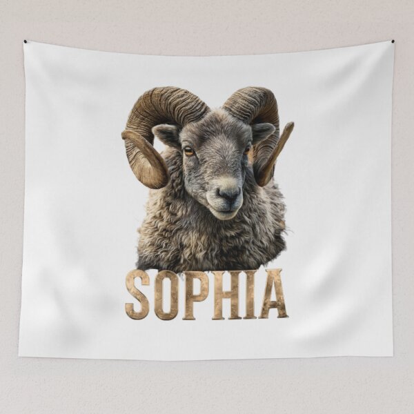 Item preview, Sophia – Aries Zodiac Sign designed and sold by AlexLineArt.
