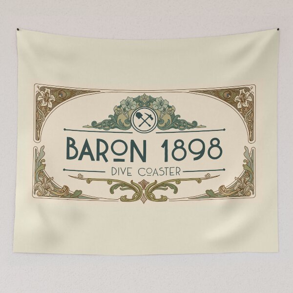 Item preview, Baron 1898 logo roller coaster art nouveau designed and sold by FoolishDreamers.