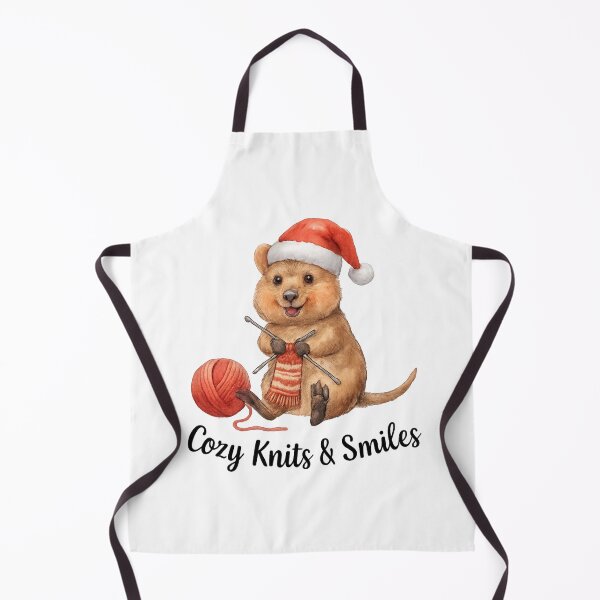 Item preview, Knitting Quokka – Cozy Winter Craft Christmas Illustration designed and sold by MiszungART.