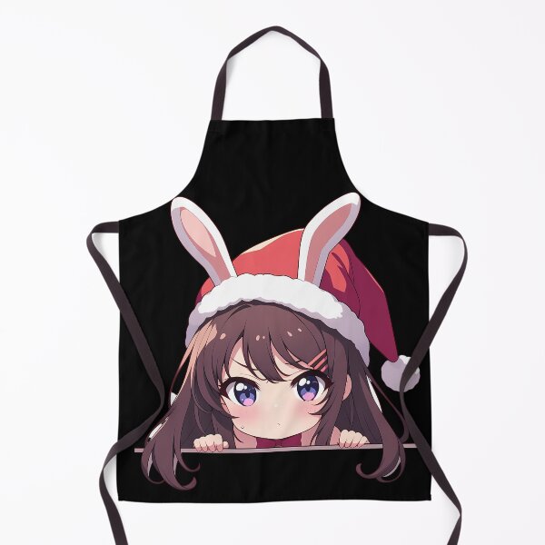 Item preview, Mai Sakurajima Bunny Girl Senpai Chibi Kawaii Christmas Peeker Anime Girl Holiday Sweetness designed and sold by thedarvills.