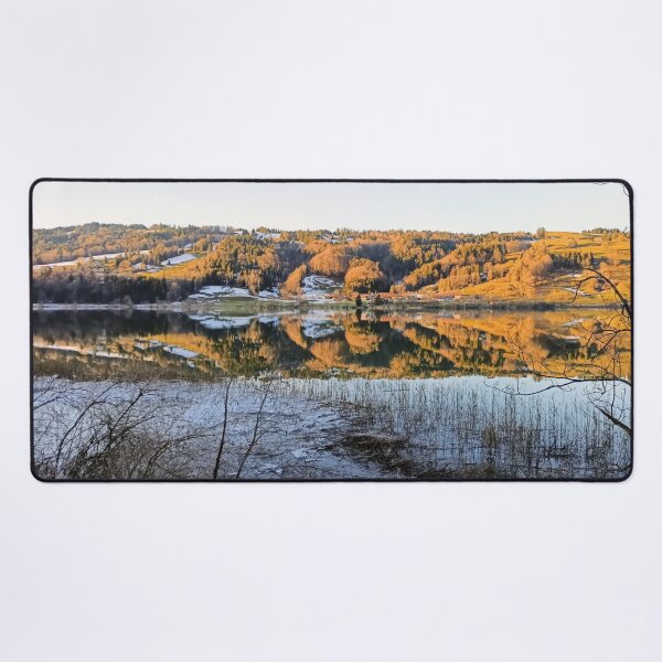 Item preview, Wintery Alpsee with mountain reflection designed and sold by TheArtofHeart.