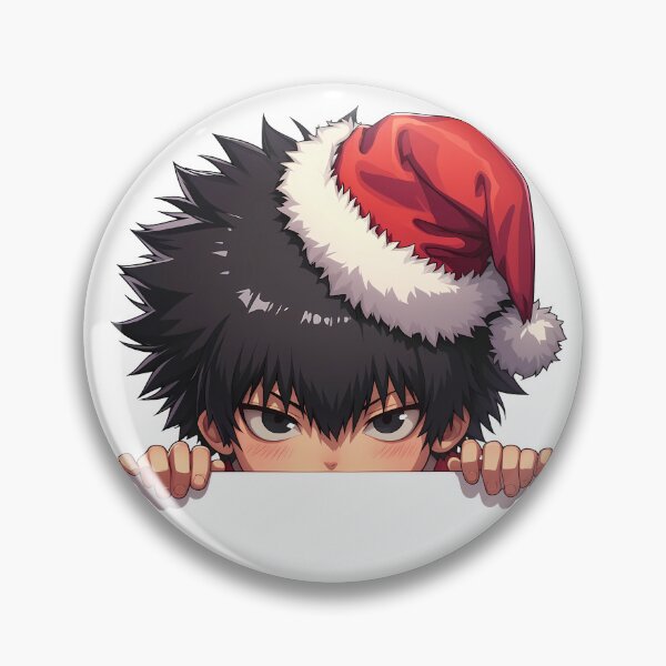 Item preview, Shinya Kogami Psycho Pass Chibi Kawaii Christmas Peeker Anime Holiday Intensity designed and sold by thedarvills.