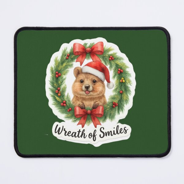 Item preview, Quokka in Christmas Wreath – Festive Holiday Animal Art designed and sold by MiszungART.