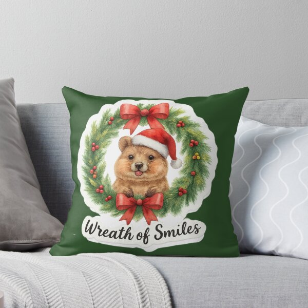 Item preview, Quokka in Christmas Wreath – Festive Holiday Animal Art designed and sold by MiszungART.