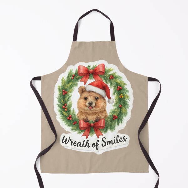 Item preview, Quokka in Christmas Wreath – Festive Holiday Animal Art designed and sold by MiszungART.