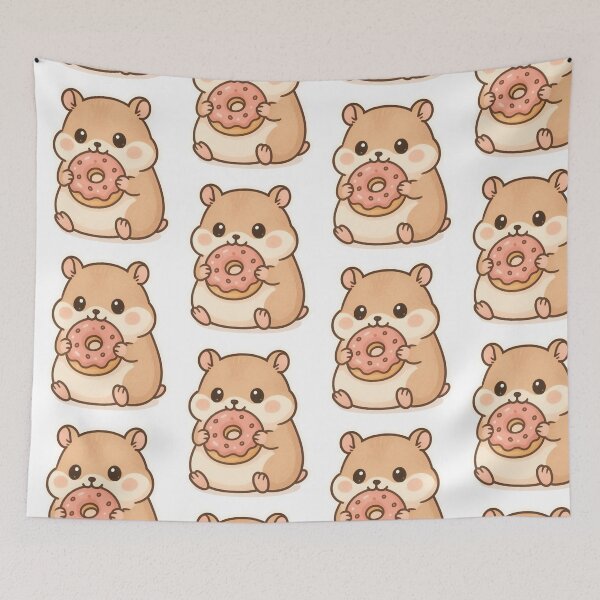 Item preview, Cute Hamster With Donut – Kawaii Pastel Animal designed and sold by Creativeeworld777.