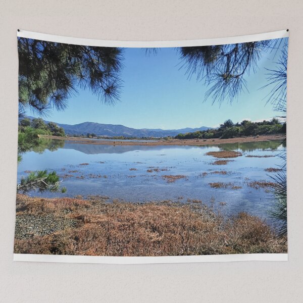 Item preview, Flooded bay in New Zealand – mountain reflection in the water designed and sold by TheArtofHeart.