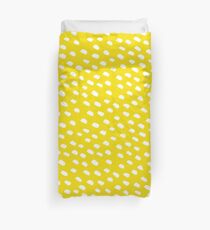 Brush Dot Pattern Yellow Duvet Cover